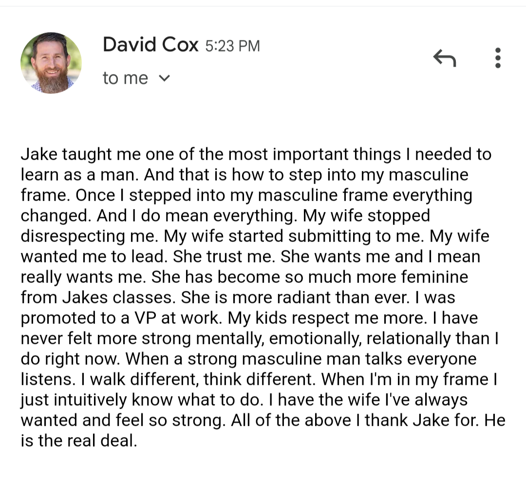 David Cox Marriage Test